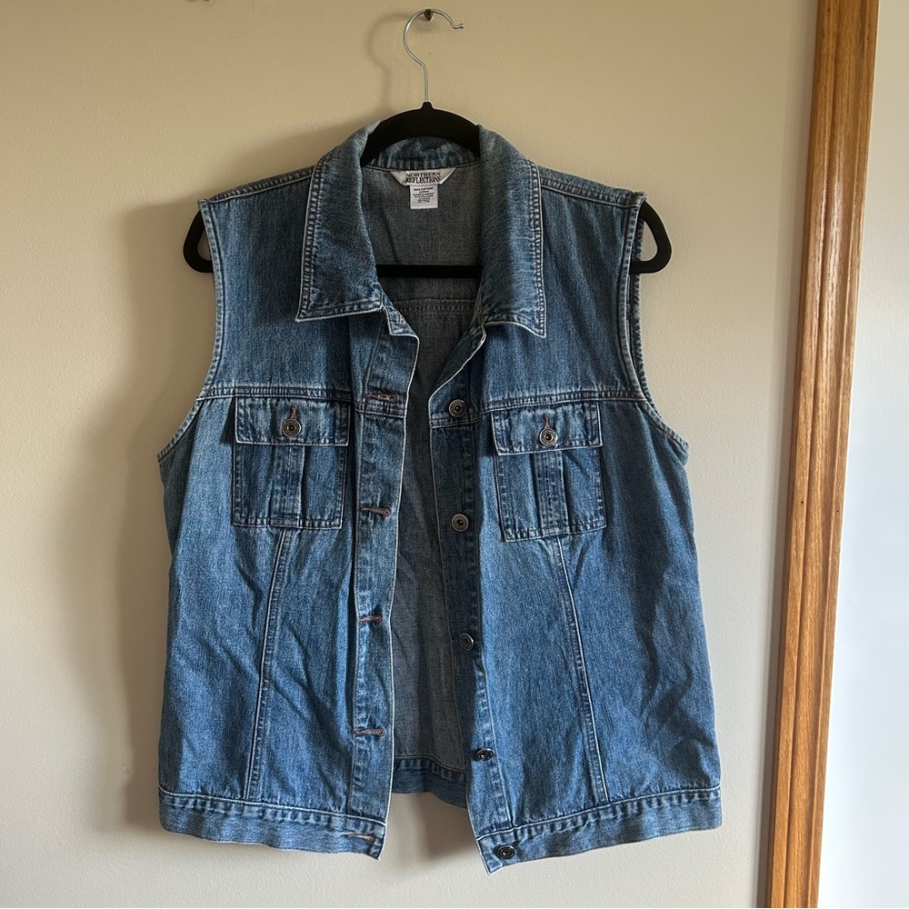 vintage northern reflections denim vest